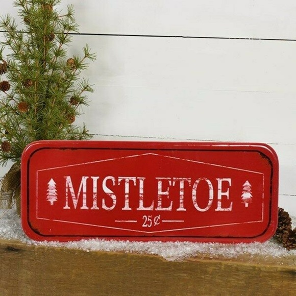 Other - Vintage Style Christmas Sign – Mistletoe 25 cents